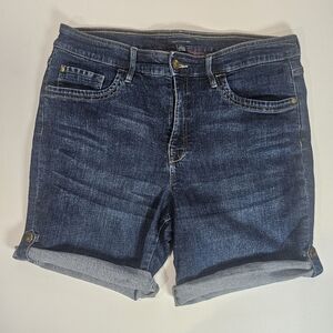 Tommy Hilfiger Shorts Womens 14 Denim Cuffed Rolled Casual Distressed Summer